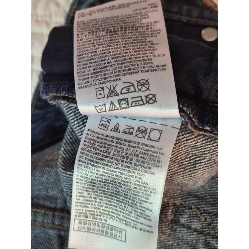 Gap 1969 Womens Denim Shorts Size 27 Medium Indigo Distressed Raw Hem Cutoffs - Picture 5 of 6
